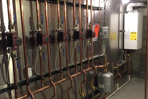 new hydronic system install